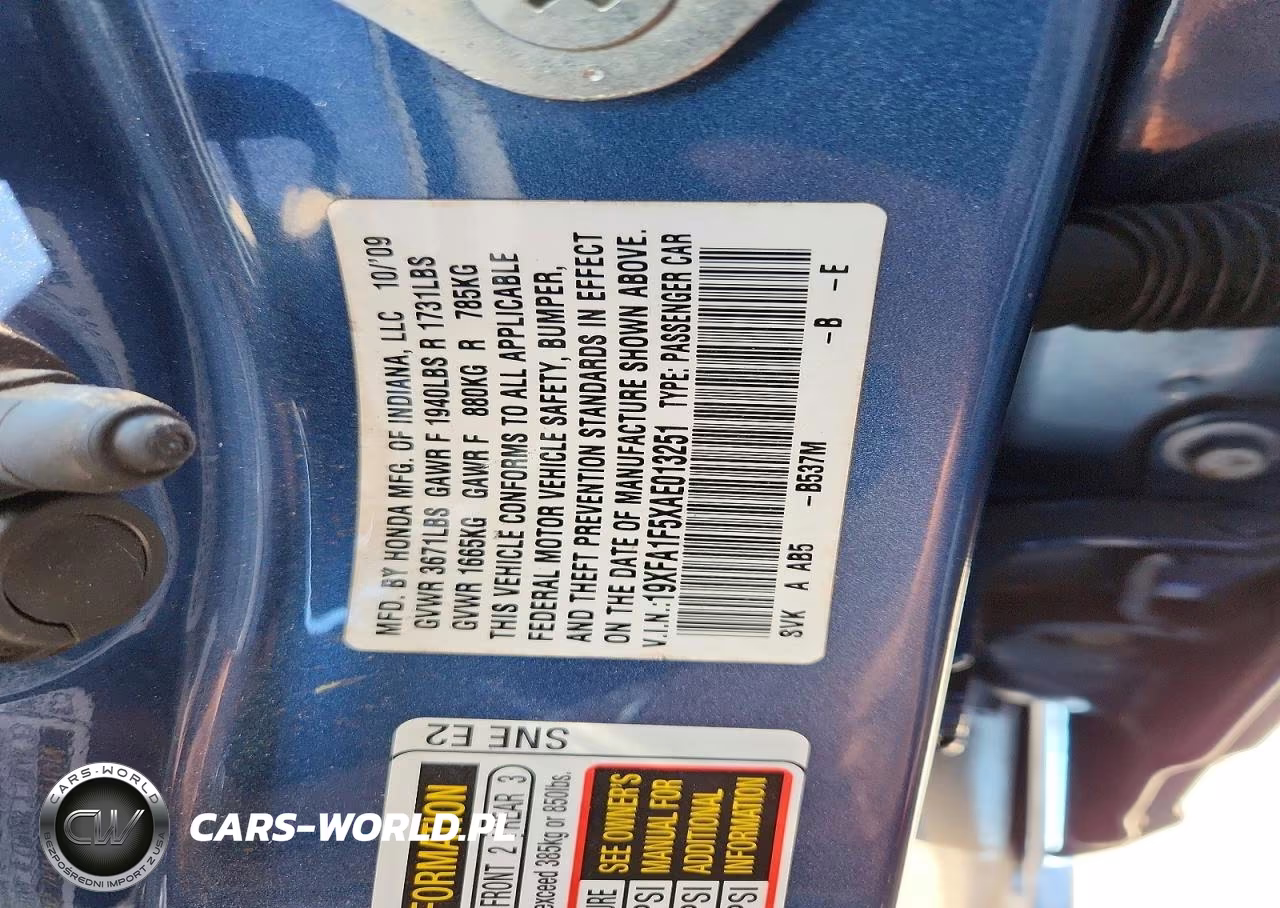 2010 Honda Civic Lx VIN:19XFA1F5XAE013251 - 12