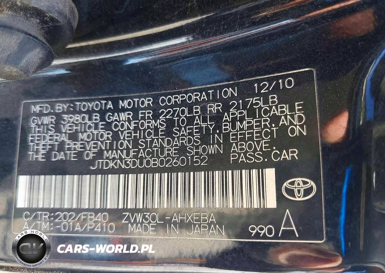 2011 Toyota Prius VIN:JTDKN3DU0B0260152 - 13