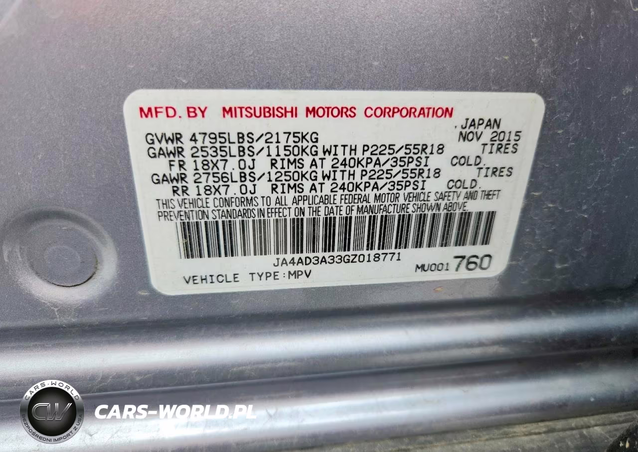 2016 Mitsubishi Outlander Se VIN:JA4AD3A33GZ018771 - 13