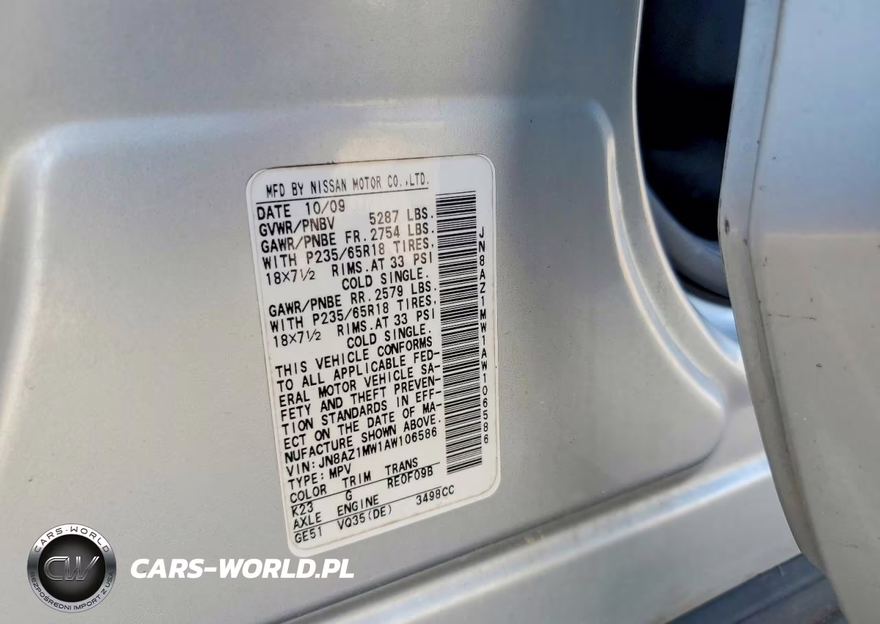 2010 Nissan Murano S VIN:JN8AZ1MW1AW106586 - 13