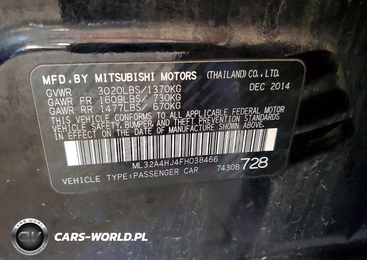 2015 Mitsubishi Mirage Es VIN:ML32A4HJ4FH038466 - 12