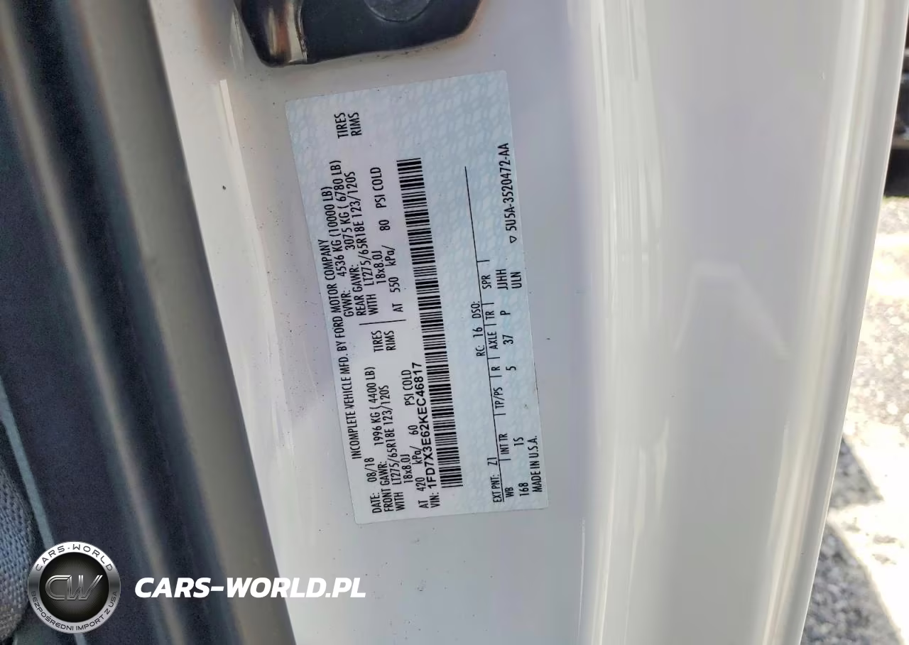 2019 Ford F350 Super Duty VIN:1FD7X3E62KEC46817 - 13