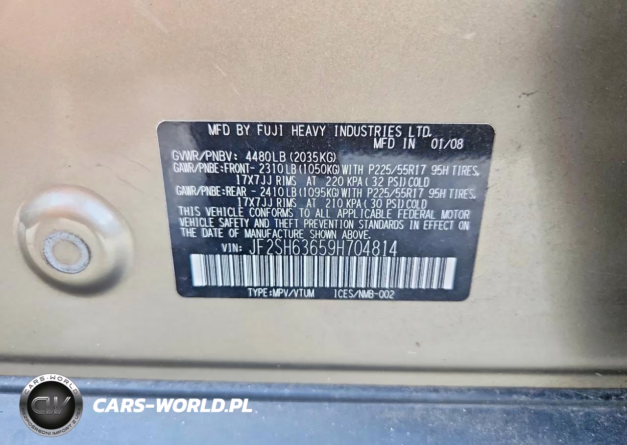 2009 SUBARU FORESTER 2.5X VIN:JF2SH63659H704814 - 13