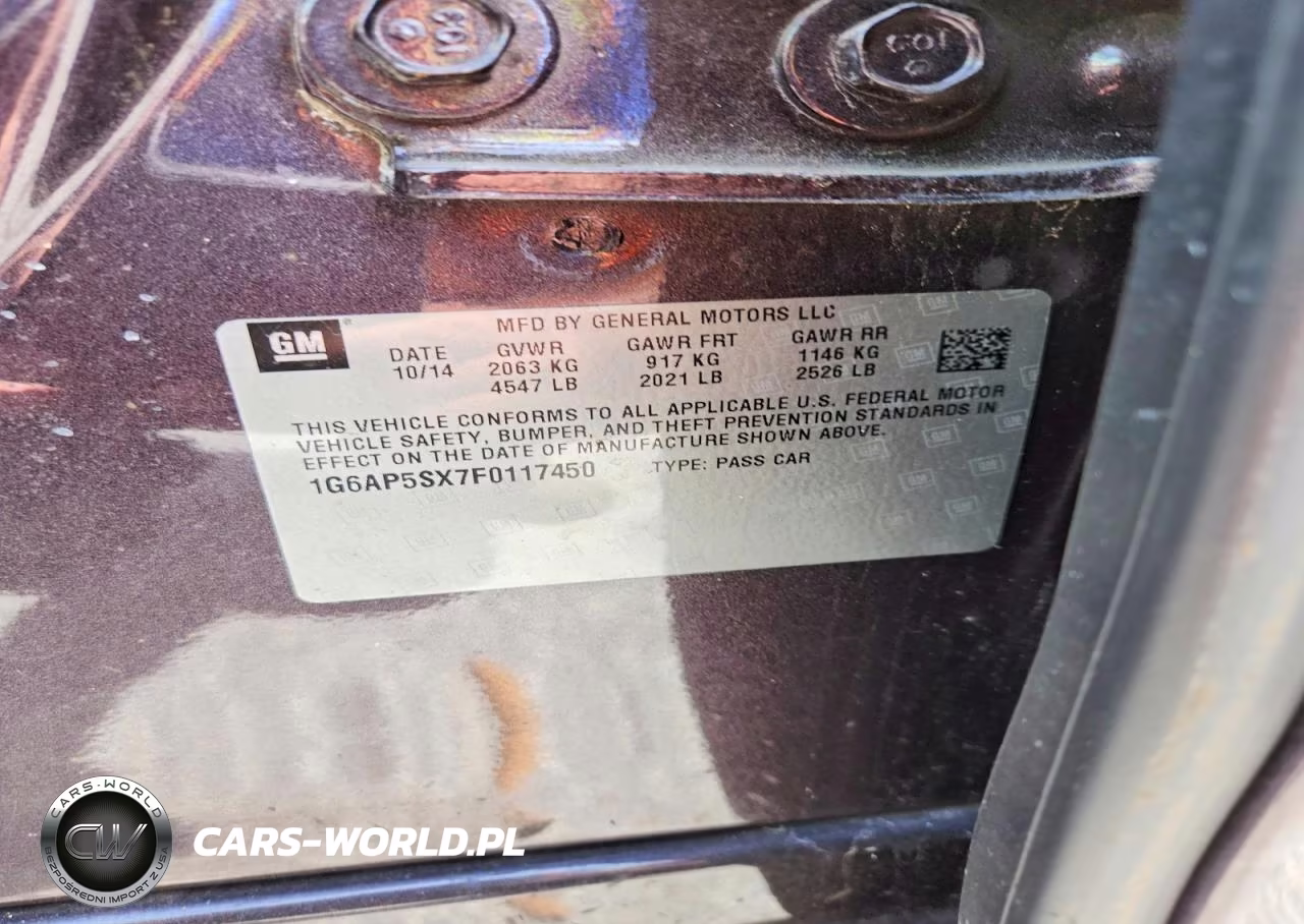 2015 Cadillac Cts VIN:1G6AP5SX7F0117450 - 12