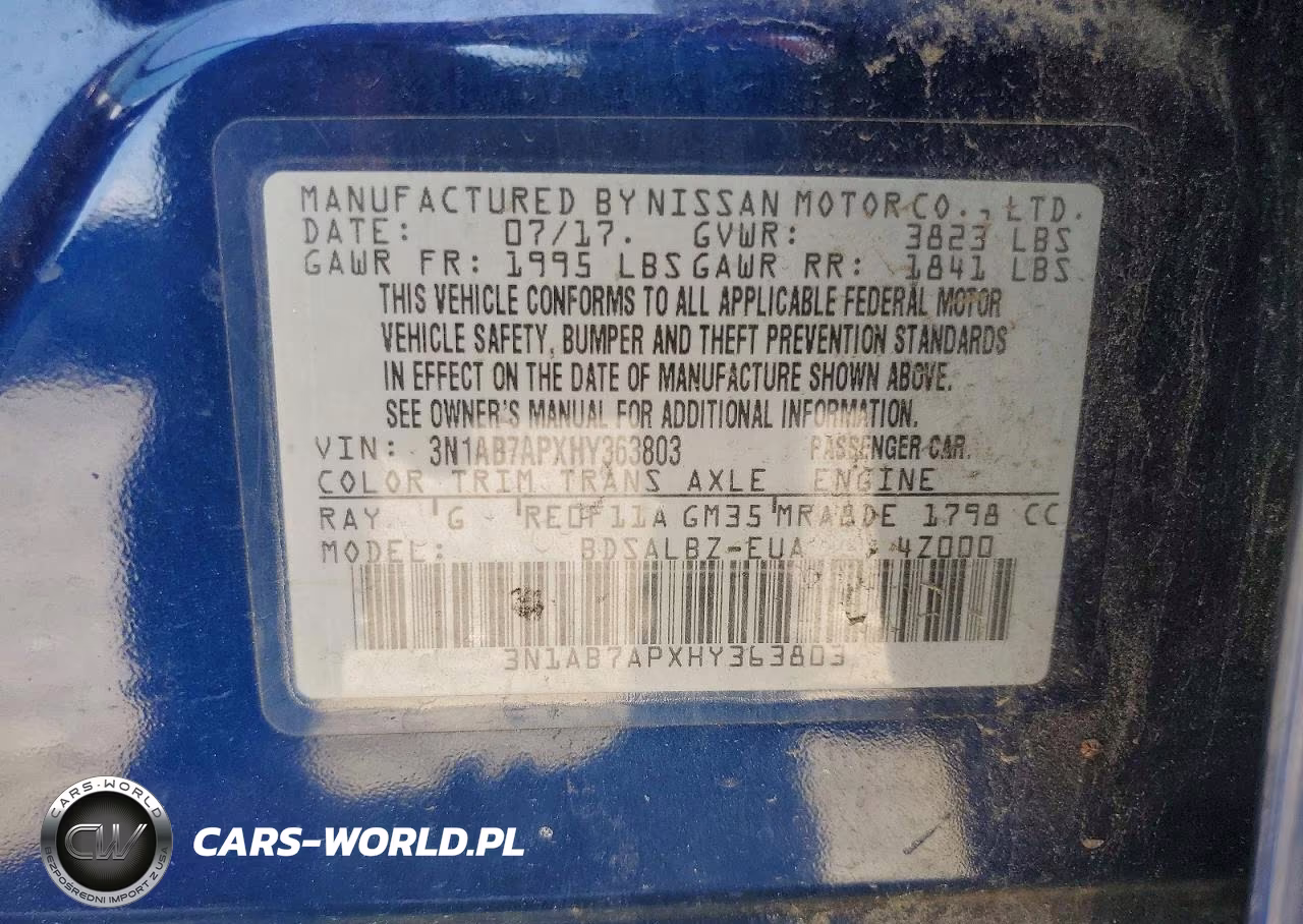 2017 Nissan Sentra S VIN:3N1AB7APXHY363803 - 12
