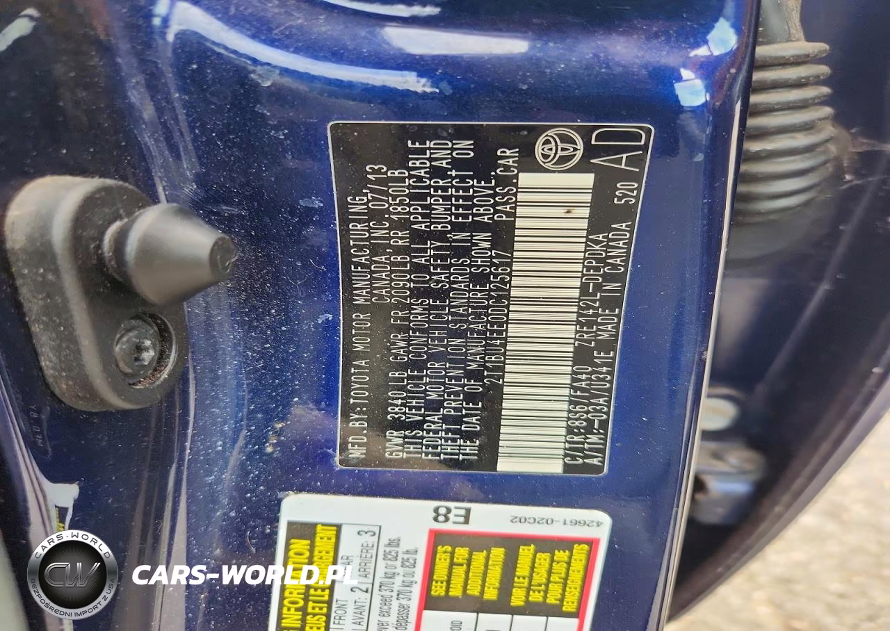 2013 Toyota Corolla L VIN:2T1BU4EE0DC125617 - 12