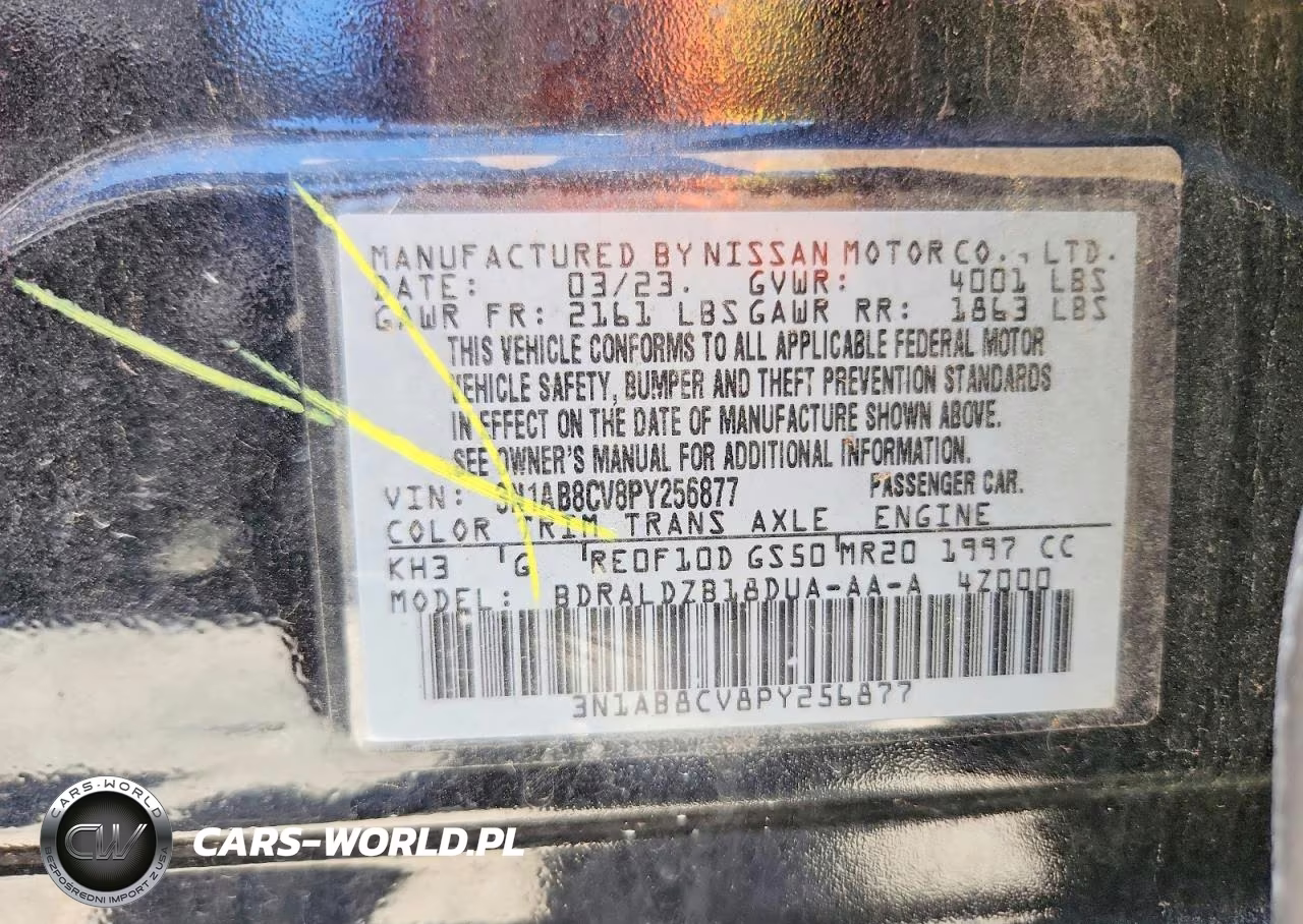 2023 Nissan Sentra Sv VIN:3N1AB8CV8PY256877 - 12