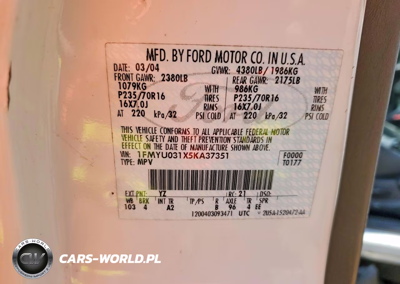 2005 Ford Escape Xlt VIN:1FMYU031X5KA37351 - 13