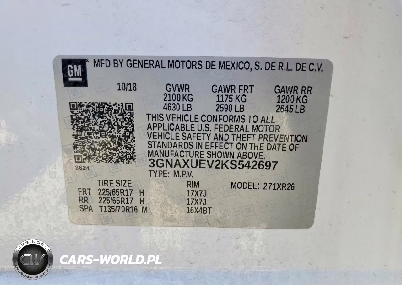2019 Chevrolet Equinox Lt VIN:3GNAXUEV2KS542697 - 13
