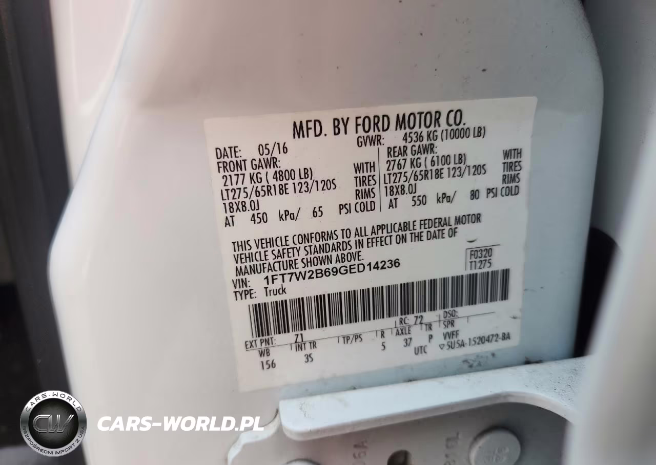2016 Ford F250 Super Duty VIN:1FT7W2B69GED14236 - 12