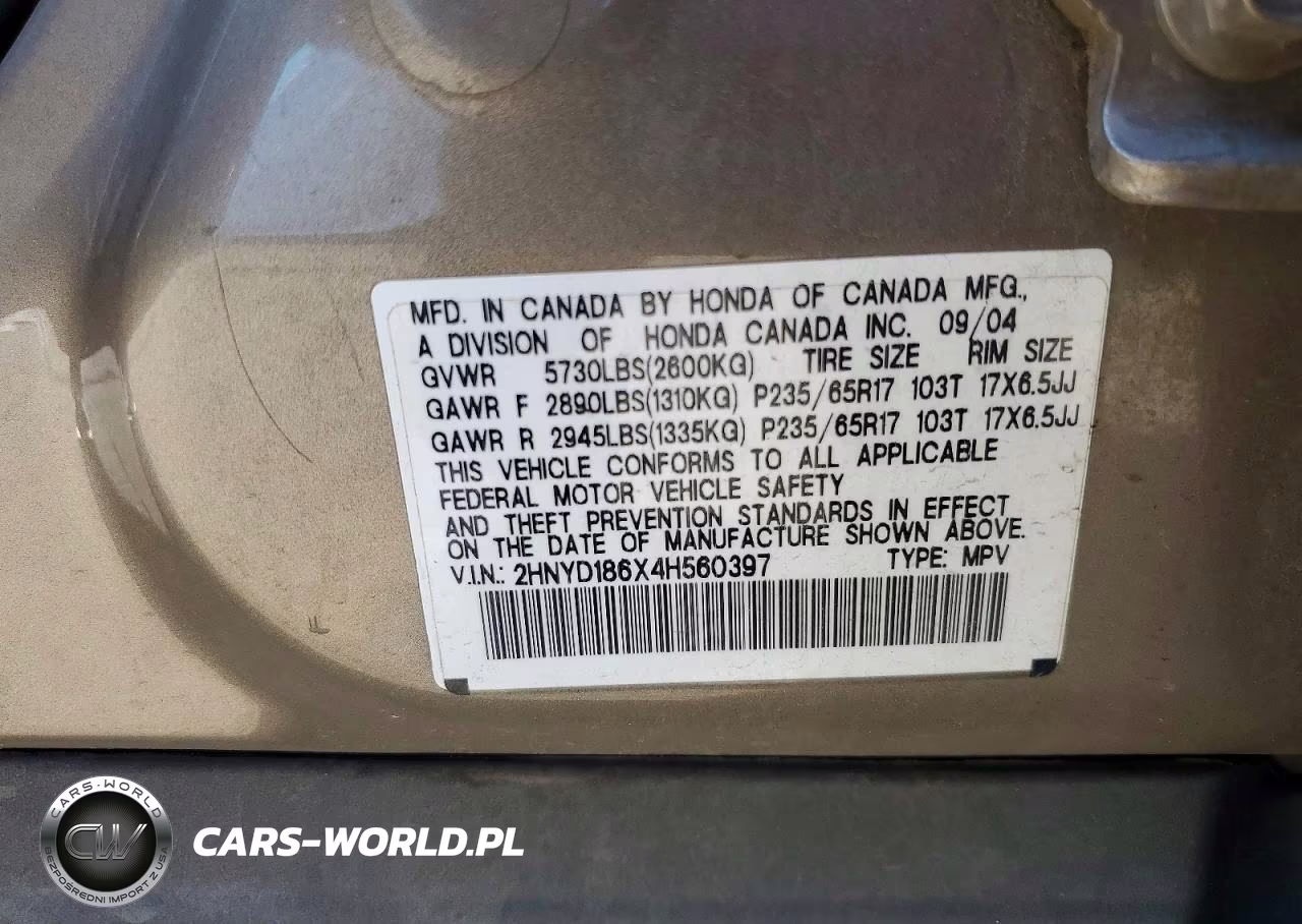 2004 Acura Mdx Touring VIN:2HNYD186X4H560397 - 13