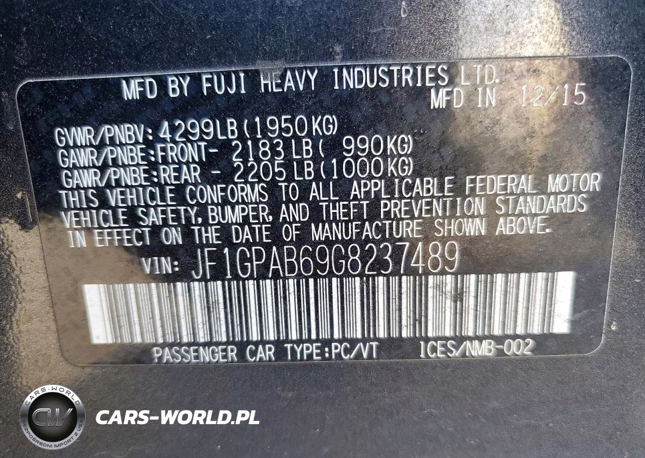 2016 Subaru Impreza Premium VIN:JF1GPAB69G8237489 - 13