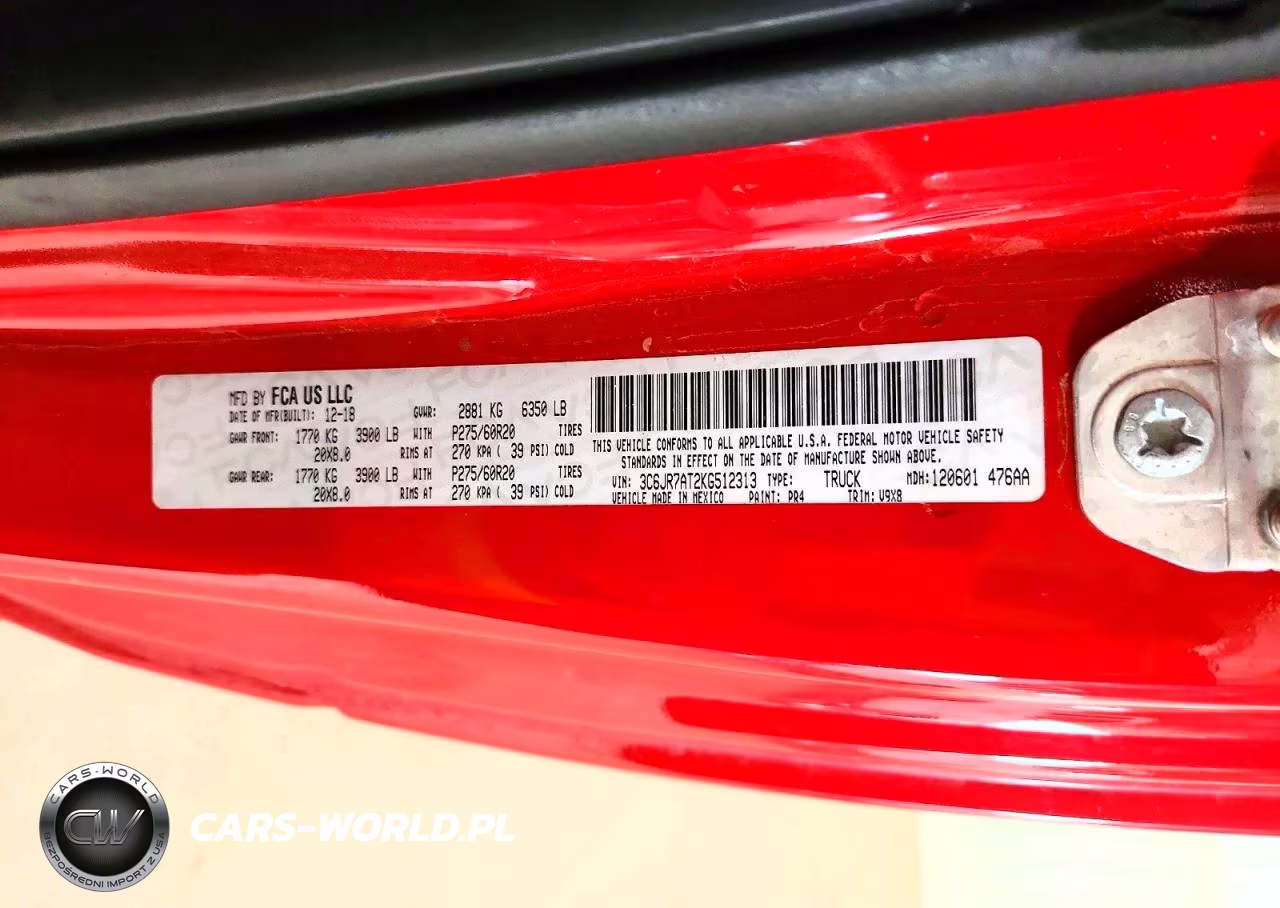 2019 Ram 1500 Classic Tradesman VIN:3C6JR7AT2KG512313 - 13