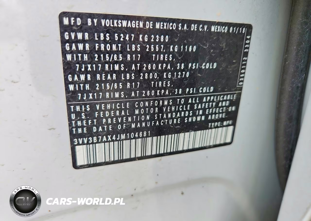 2018 Volkswagen Tiguan Se-Sel VIN:3VV3B7AX4JM104681 - 14