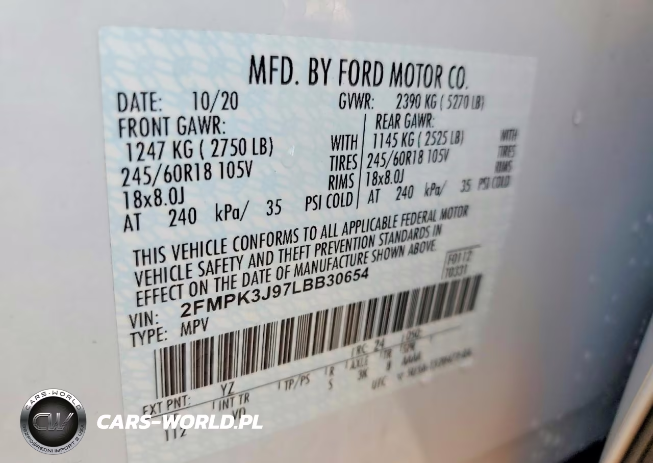 2020 Ford Edge Sel VIN:2FMPK3J97LBB30654 - 13