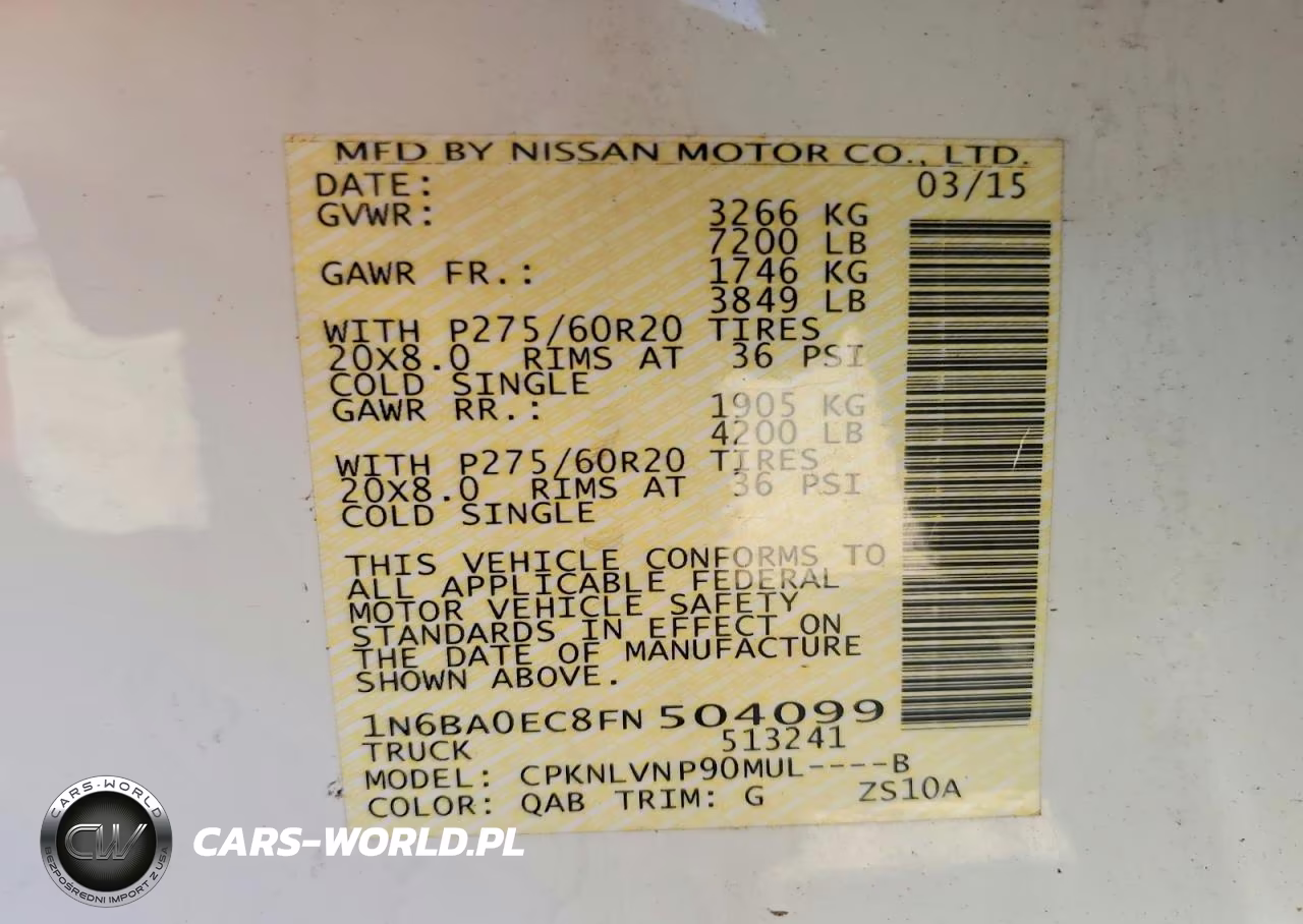 2015 Nissan Titan Sl VIN:1N6BA0EC8FN504099 - 12