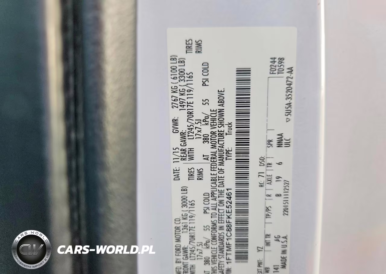 2015 Ford F150 VIN:1FTMF1C88FKE52461 - 12