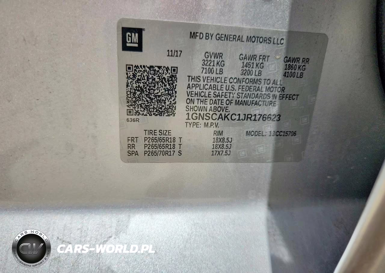 2018 Chevrolet Tahoe C1500 Ls VIN:1GNSCAKC1JR176623 - 14