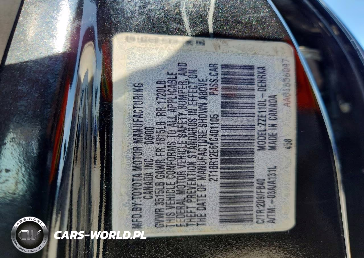 2001 Toyota Corolla Ce VIN:2T1BR12E61C401105 - 13