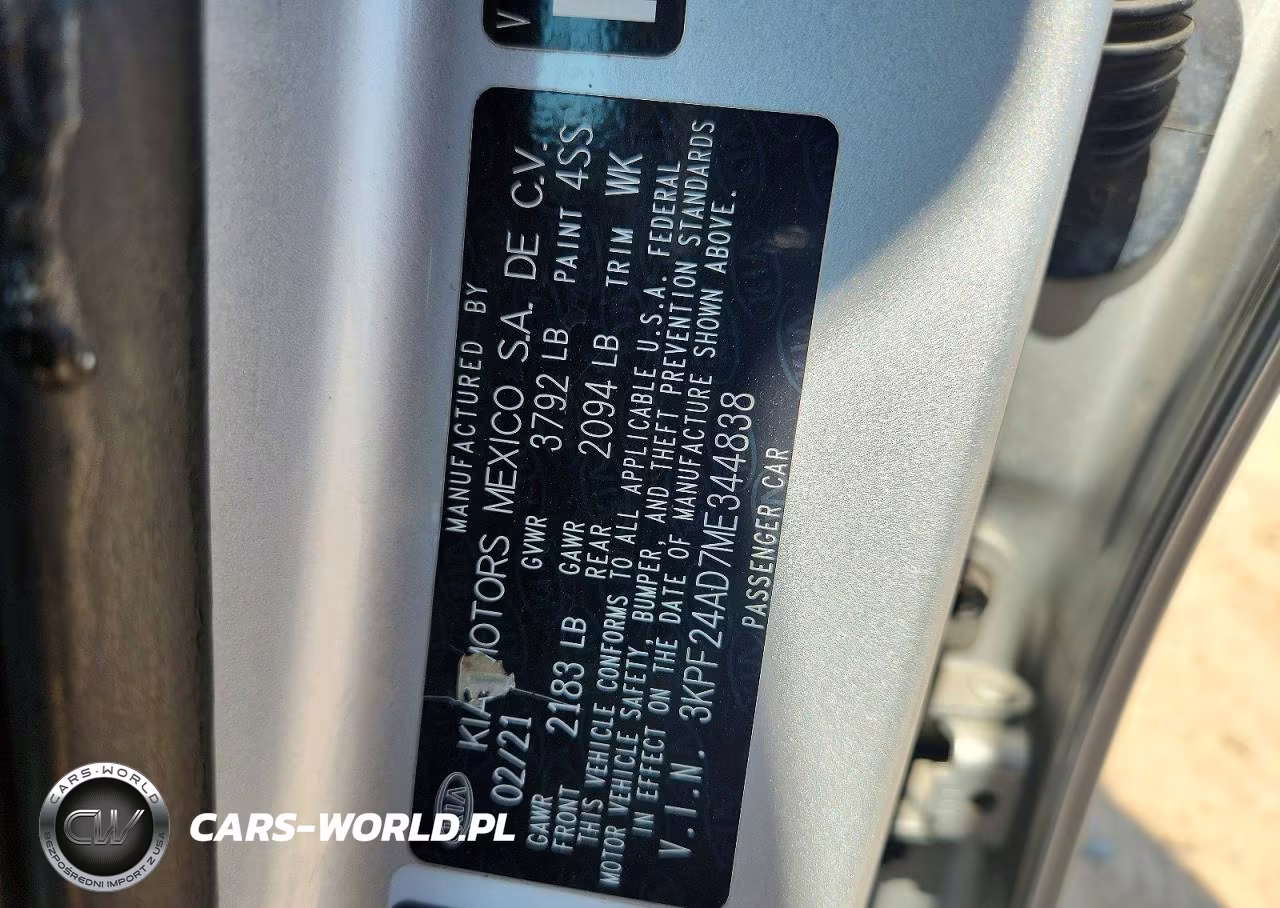 2021 Kia Forte Lxs VIN:3KPF24AD7ME344838 - 12