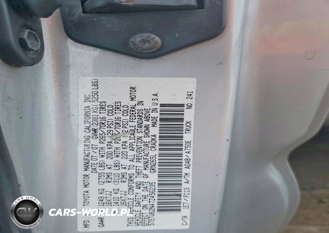 2007 Toyota Tacoma Prerunner Access Cab VIN:5TETU62N47Z456235 - 12