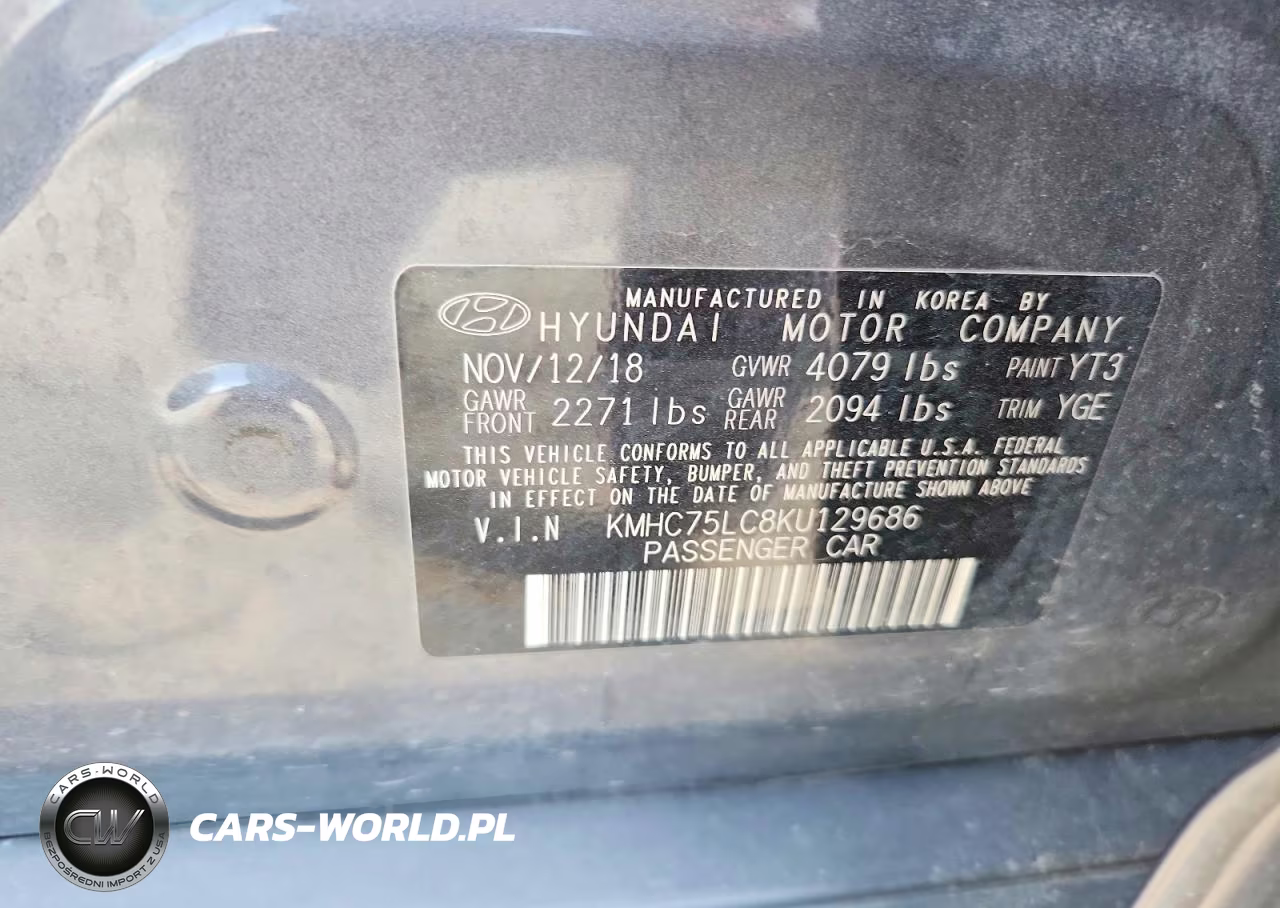 2019 Hyundai Ioniq Sel VIN:KMHC75LC8KU129686 - 12