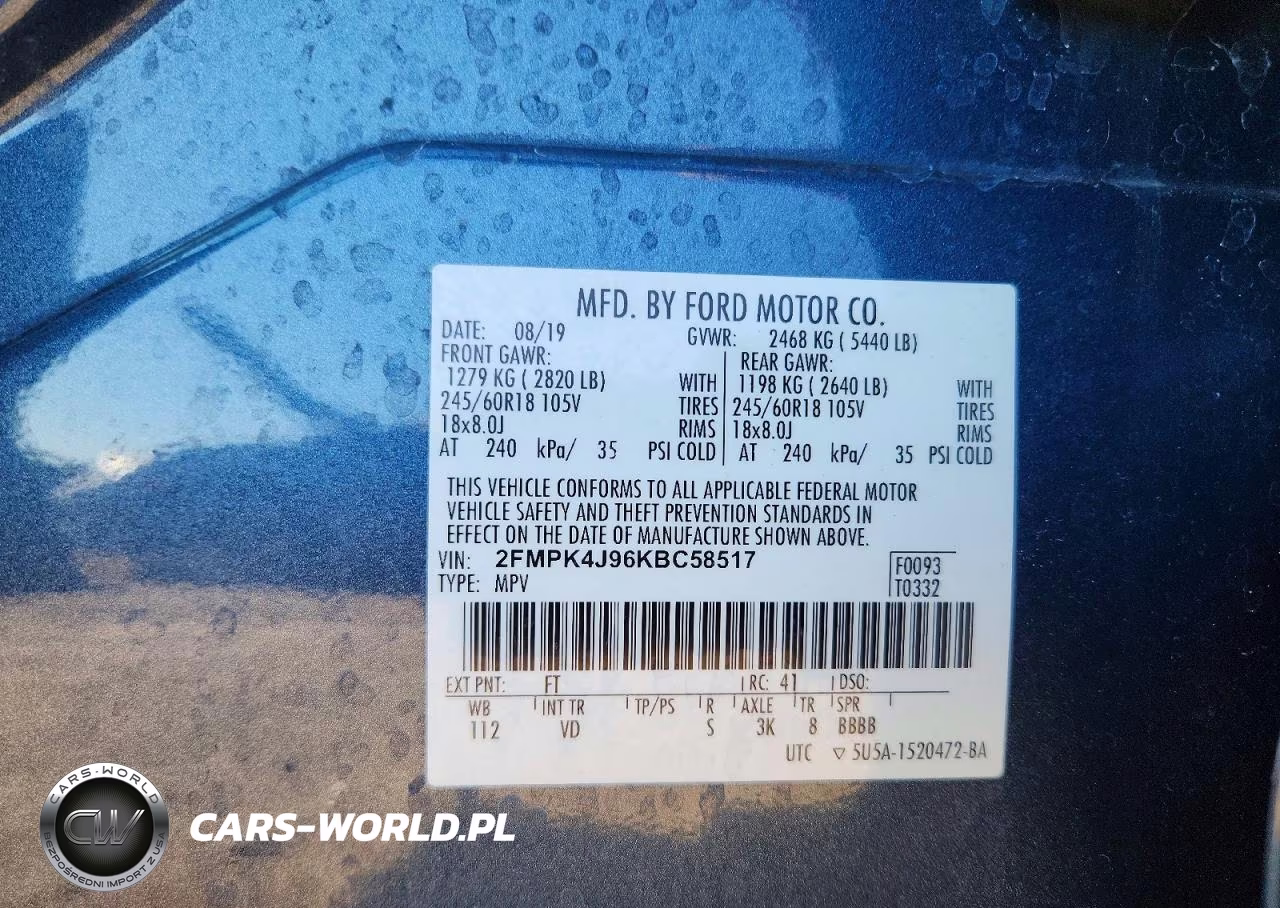 2019 Ford Edge Sel VIN:2FMPK4J96KBC58517 - 13