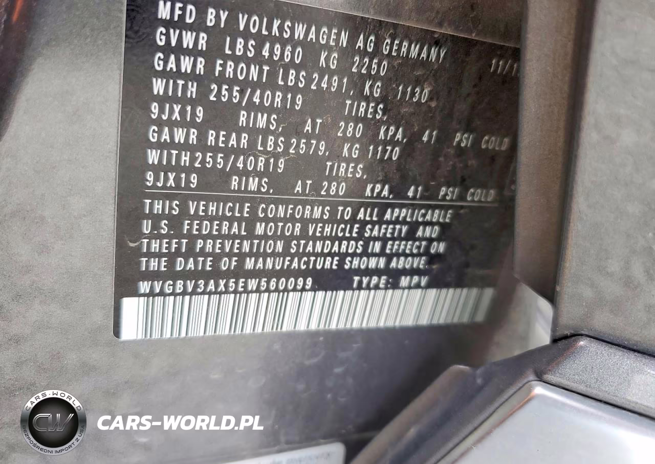 2014 Volkswagen Tiguan S VIN:WVGBV3AX5EW560099 - 13