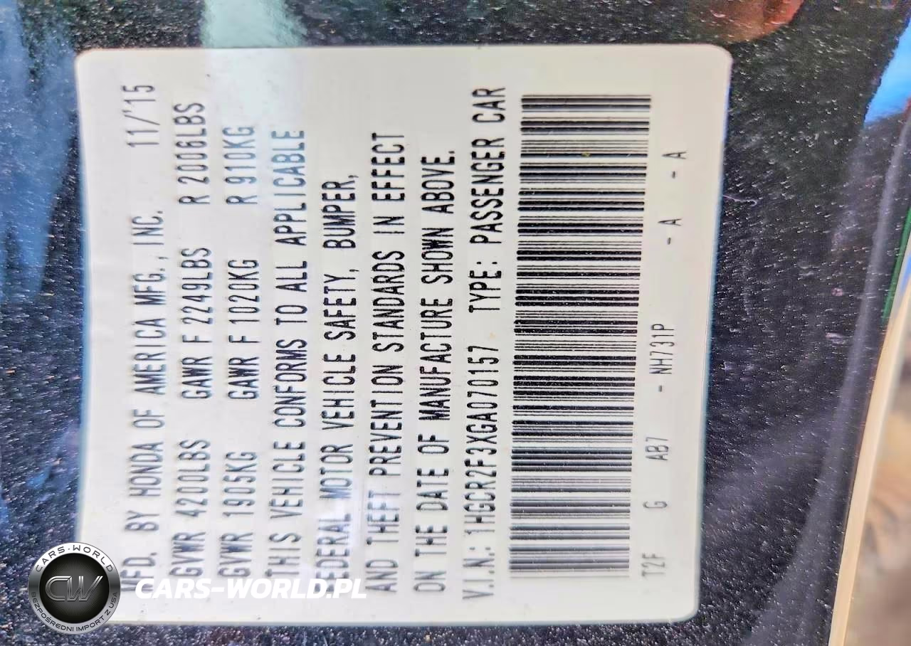 2016 Honda Accord Lx VIN:1HGCR2F3XGA070157 - 12