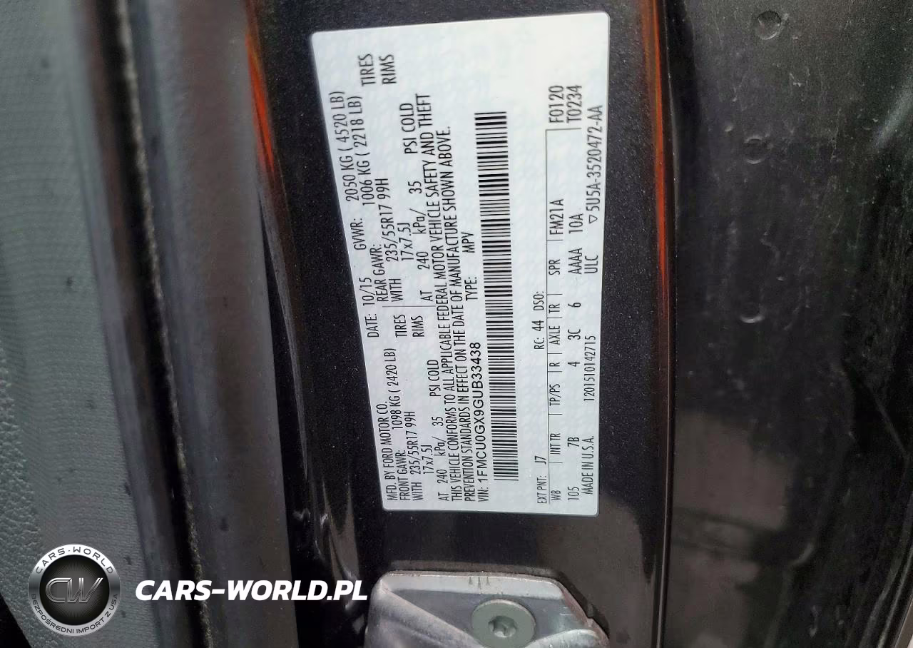 2016 Ford Escape Se VIN:1FMCU0GX9GUB33438 - 13