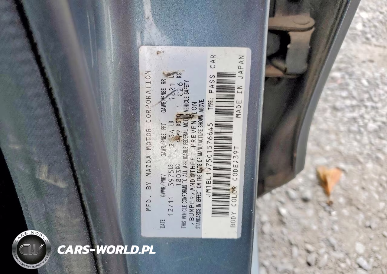 2012 Mazda 3 I VIN:JM1BL1V75C1576645 - 12