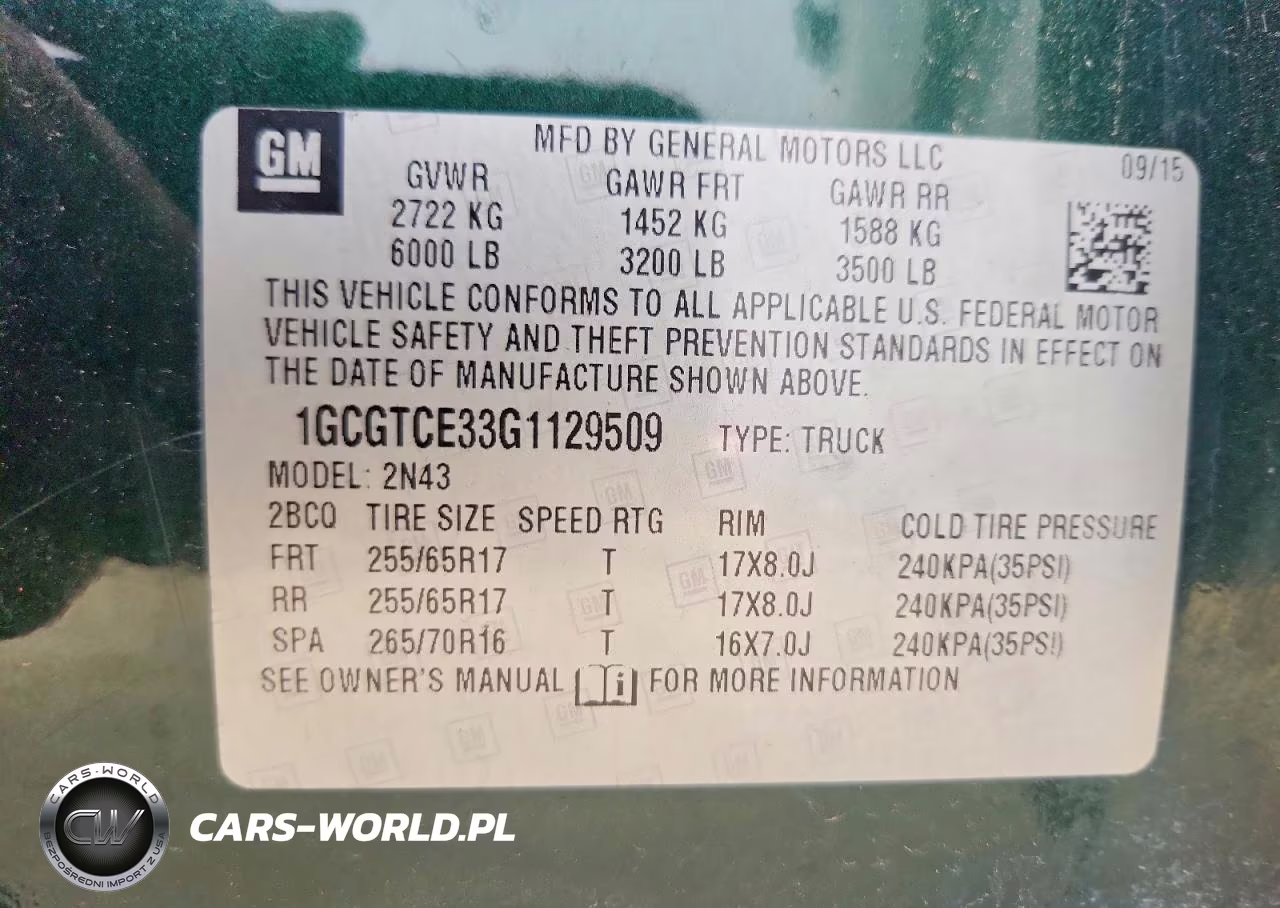 2016 Chevrolet Colorado Lt VIN:1GCGTCE33G1129509 - 13