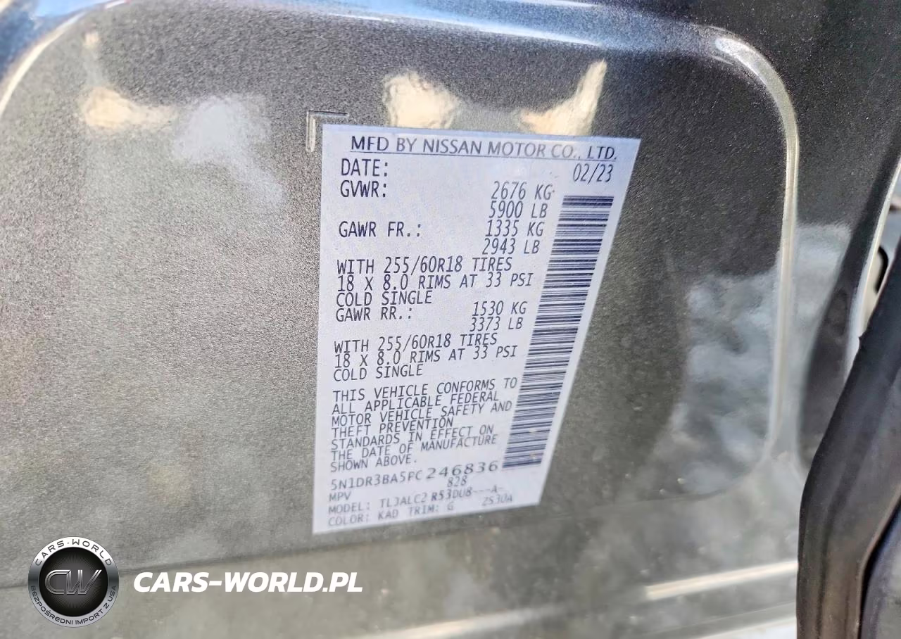 2023 Nissan Pathfinder Sv VIN:5N1DR3BA5PC246836 - 13