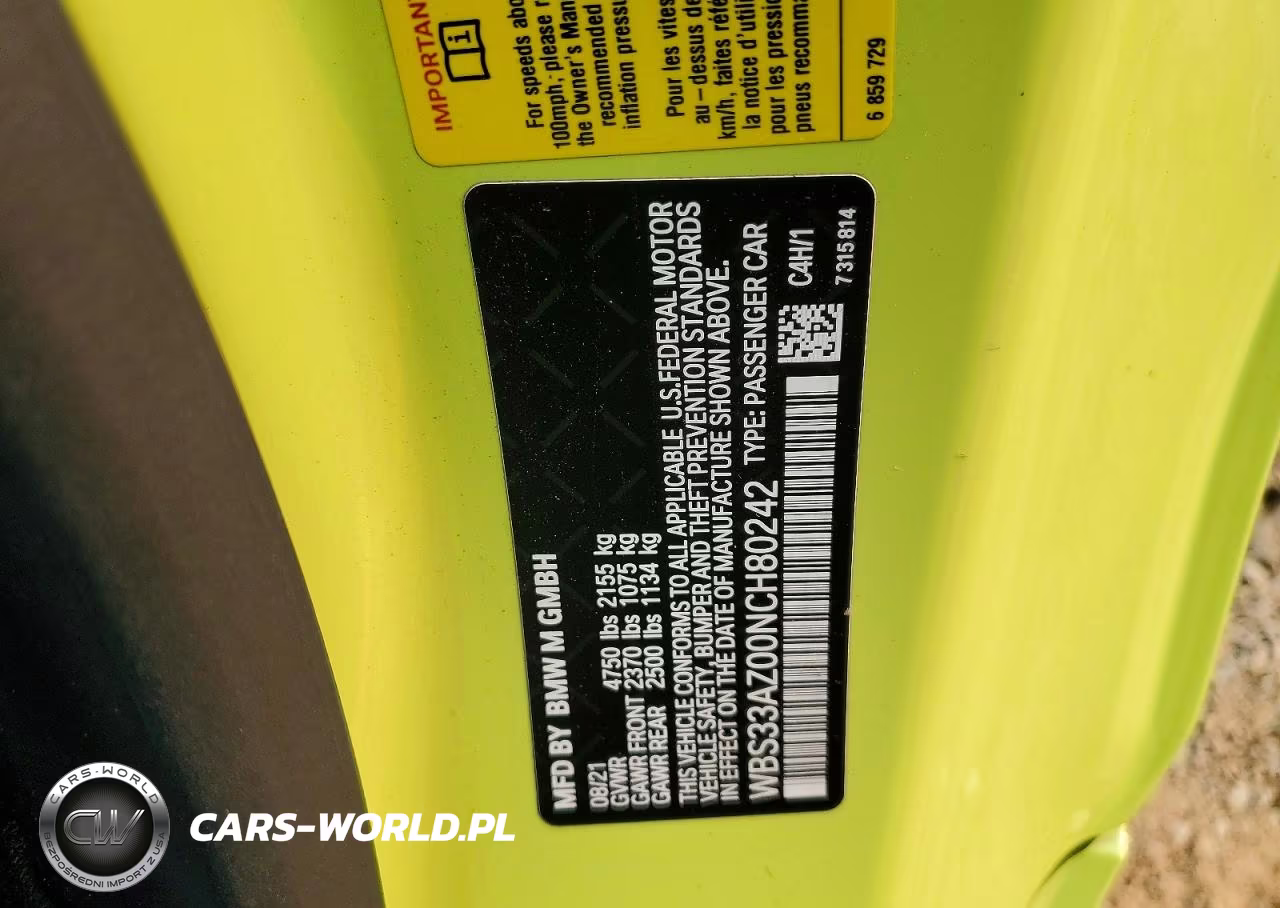 2022 BMW M4 Competition VIN:WBS33AZ00NCH80242 - 12