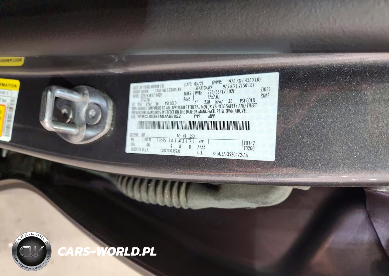 2021 Ford Escape Se VIN:1FMCU0G67MUA68852 - 13