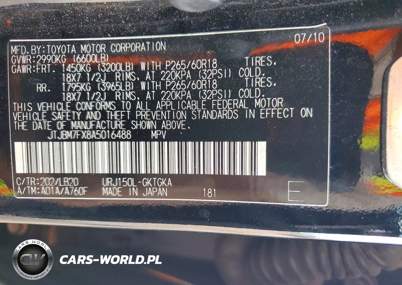 2010 Lexus Gx 460 VIN:JTJBM7FX8A5016488 - 14
