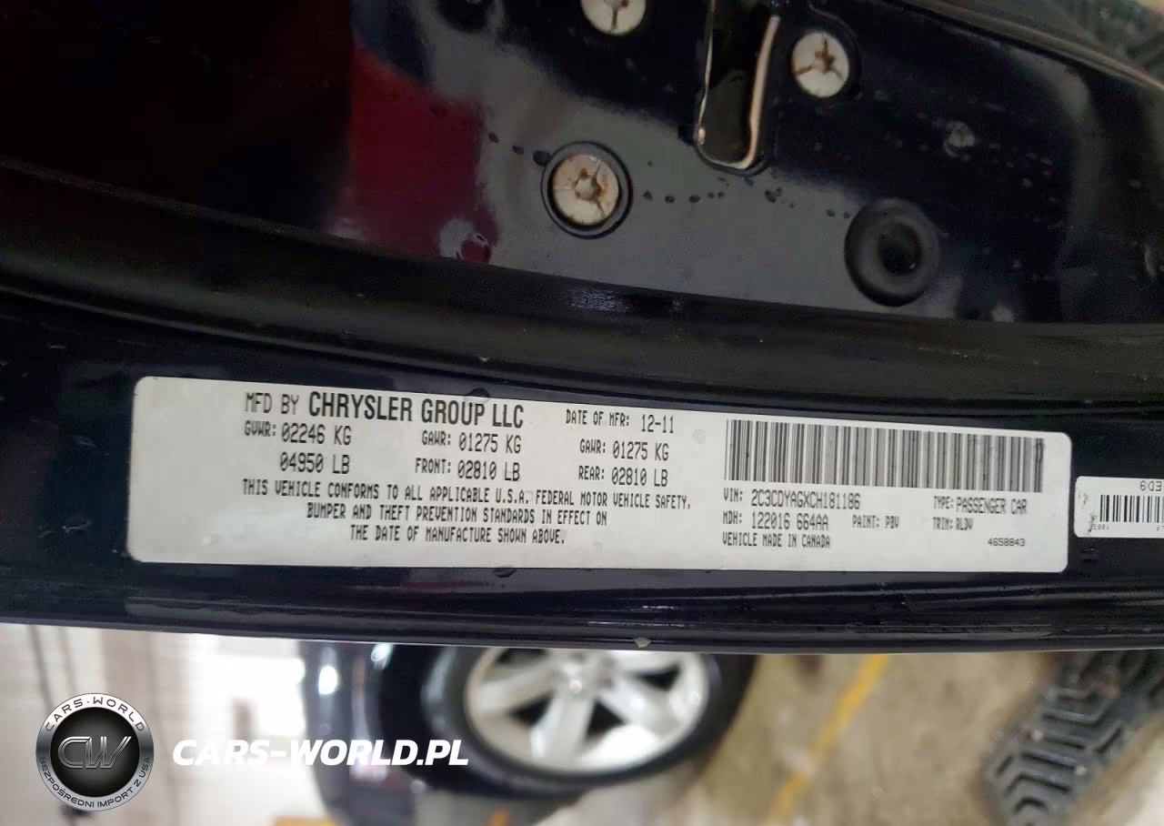 2012 Dodge Challenger Sxt VIN:2C3CDYAGXCH181186 - 12