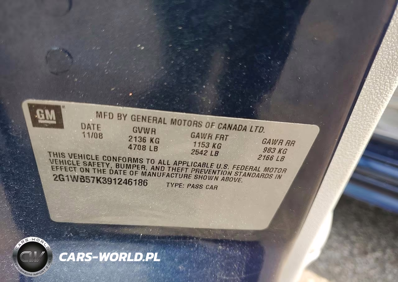 2009 Chevrolet Impala Ls VIN:2G1WB57K391246186 - 12