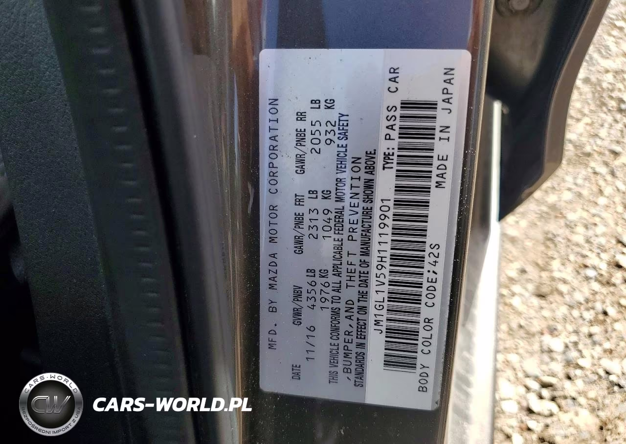 2017 Mazda 6 Touring VIN:JM1GL1V59H1119901 - 12