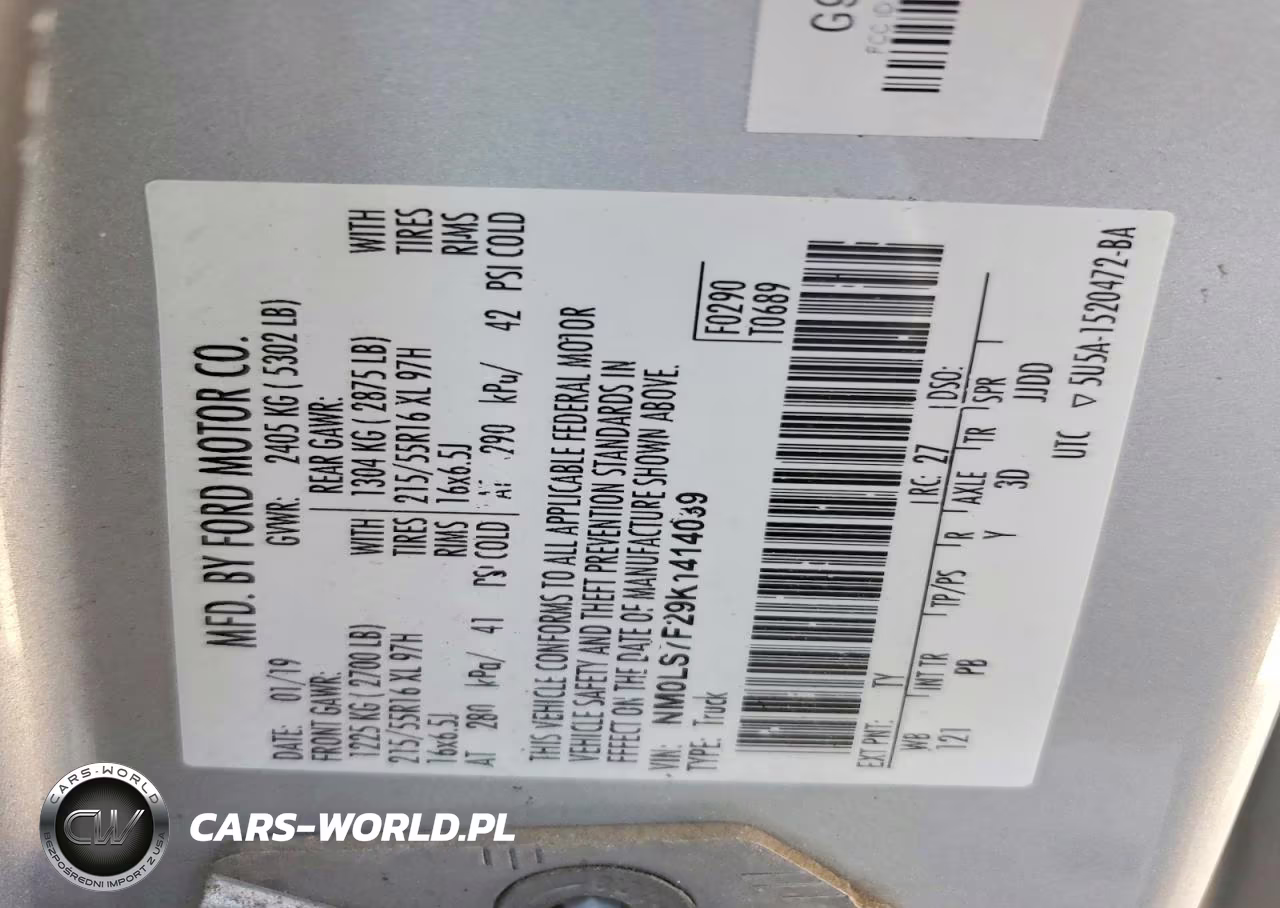 2019 Ford Transit Connect Xlt Delivery Van VIN:NM0LS7F29K1414039 - 14