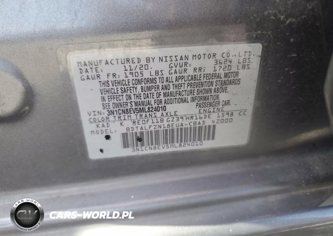 2021 Nissan Versa Sv VIN:3N1CN8EV5ML824010 - 13