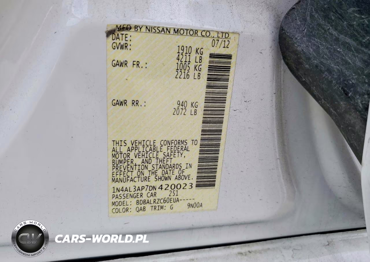 2013 Nissan Altima 2.5 VIN:1N4AL3AP7DN420023 - 13