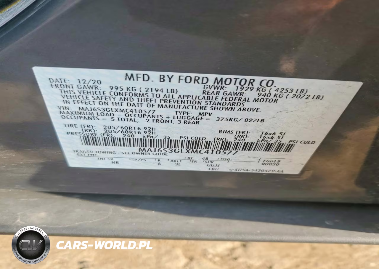 2021 Ford Ecosport Se VIN:MAJ6S3GLXMC410577 - 13