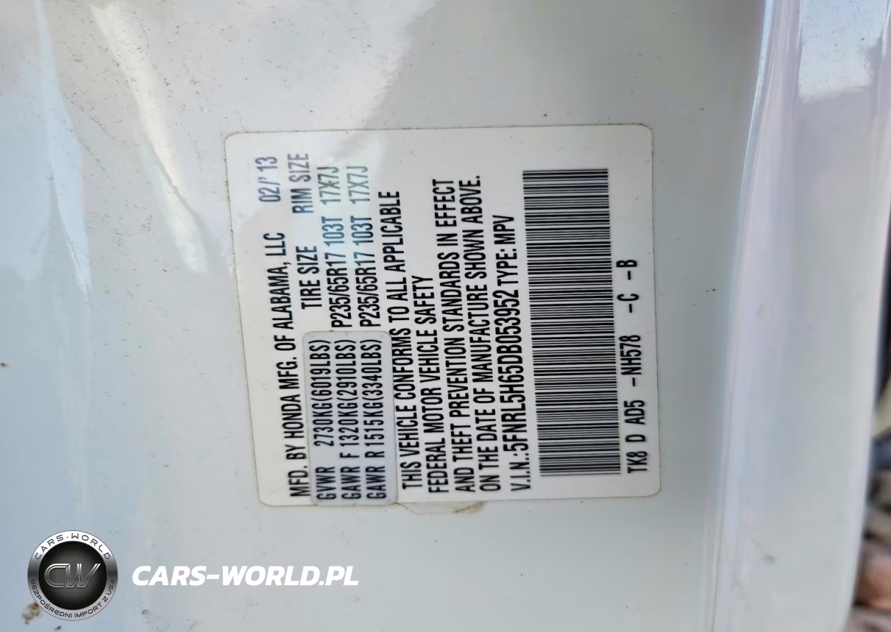 2013 Honda Odyssey Exl VIN:5FNRL5H65DB053952 - 13