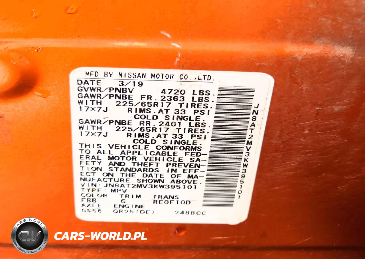 2019 Nissan Rogue Sv VIN:JN8AT2MV3KW395101 - 14