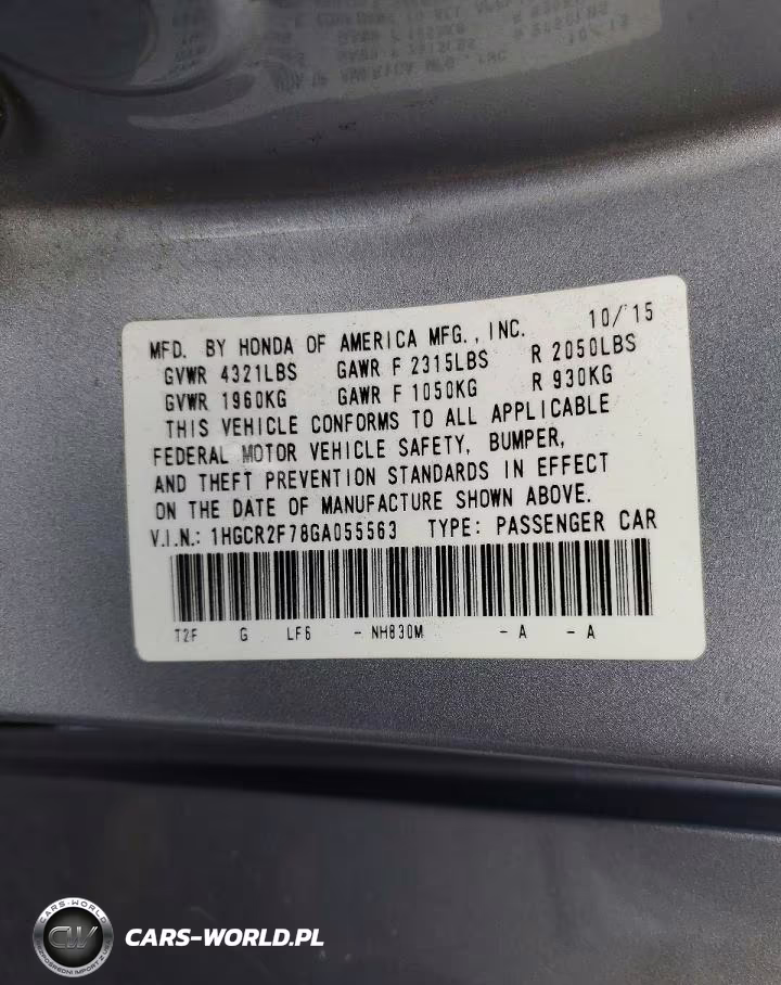 2016 Honda Accord Ex VIN:1HGCR2F78GA055563 - 12