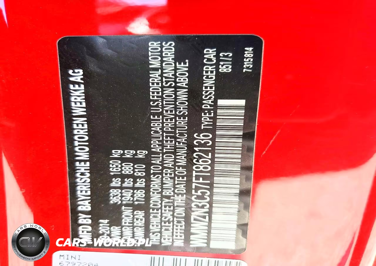 2015 Mini Cooper VIN:WMWZN3C57FT862136 - 12