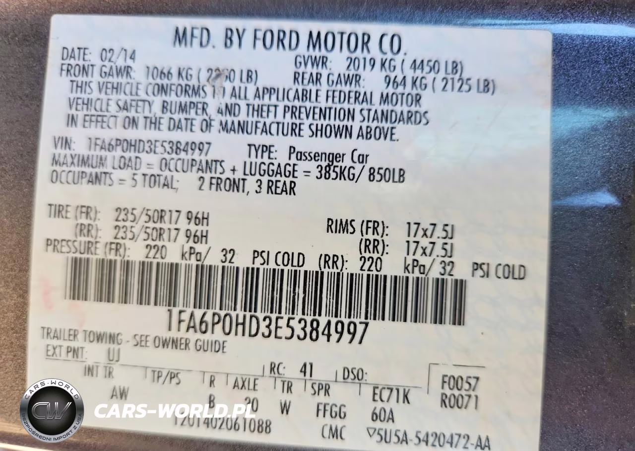 2014 Ford Fusion Se VIN:1FA6P0HD3E5384997 - 12
