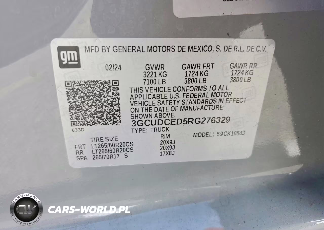 2024 Chevrolet Silverado K1500 Trail Boss Custom VIN:3GCUDCED5RG276329 - 12