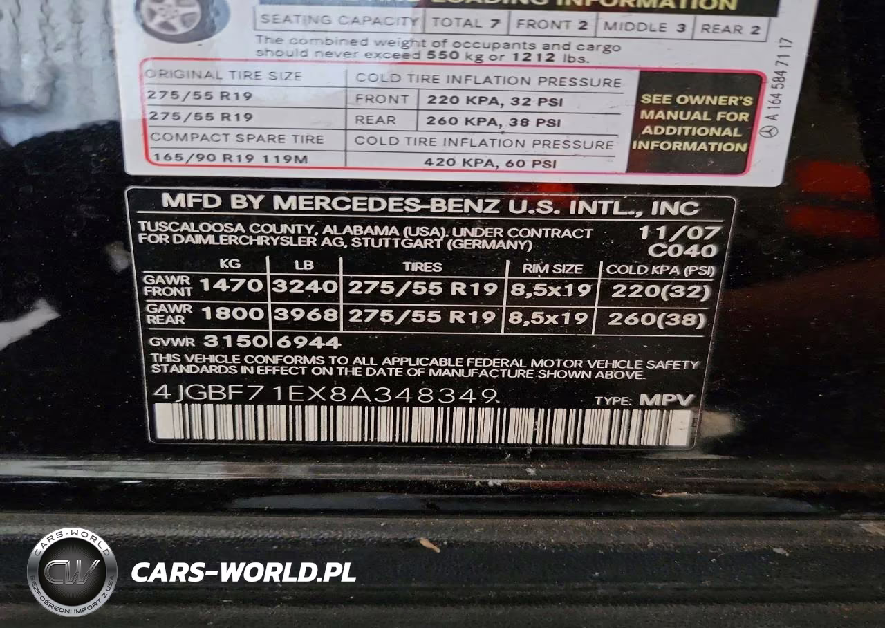 2008 Mercedes-Benz Gl 450 4Matic VIN:4JGBF71EX8A348349 - 13